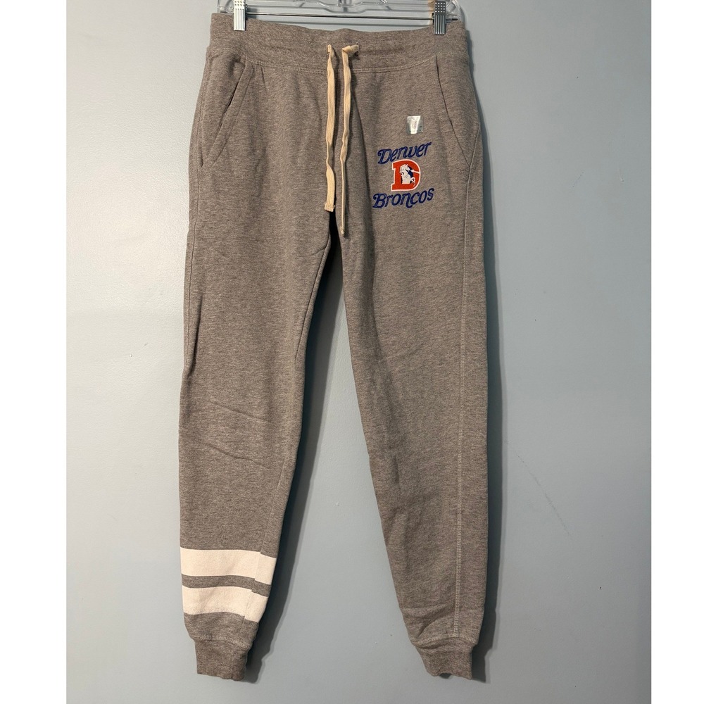 Denver Broncos Women's Small Gray Sweatpants NFL Joggers Vintage Style 2283